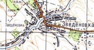 Топографическая карта Зведеновки