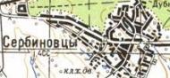 Топографічна карта Сербинівців