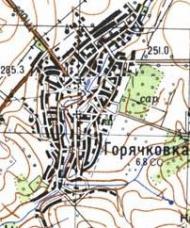 Топографічна карта Гарячківки