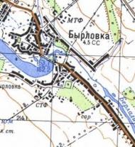 Топографічна карта Бирлівки