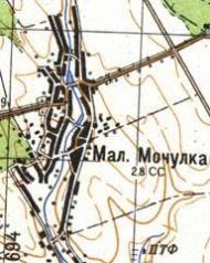 Топографическая карта Малой Мочулки