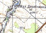Topographic map of Mala Derebchynka
