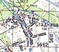 Топографическая карта Стадницы