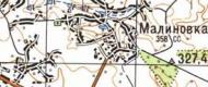 Топографическая карта Малиновки
