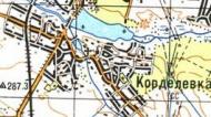 Топографическая карта Корделевки