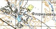 Топографическая карта Флориановки