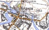 Топографическая карта Уланова