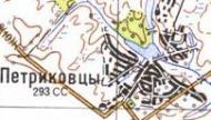 Topographic map of Petrykivtsi