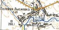 Топографічна карта Польової Лисіївки