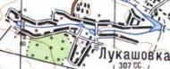 Топографическая карта Лукашовки