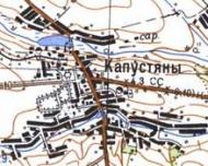 Topographic map of Kapustyany