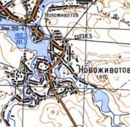 Топографическая карта Новоживотова