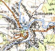 Топографическая карта Дзюнькова