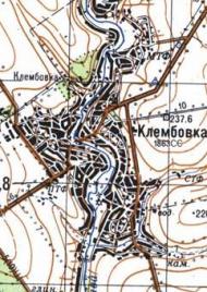 Топографическая карта Клембовки