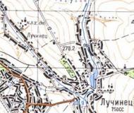 Топографическая карта Лучинца