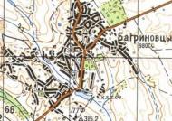 Топографічна карта Багринівців