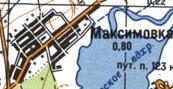 Топографічна карта Максимівки