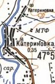 Топографическая карта Катериновки
