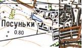 Топографічна карта Посуньок