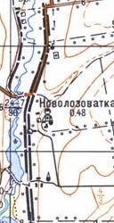 Топографічна карта Новолозуватки