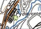 Topographic map of Rudnychne