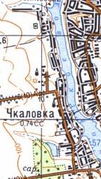 Топографічна карта Чкаловки