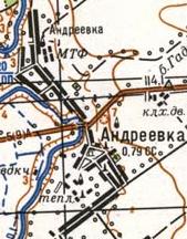 Топографічна карта Андріївки