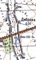 Топографічна карта Дібрової