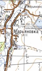Топографічна карта Мар'янівки