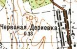 Топографічна карта Червони Деріївки