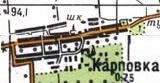 Топографическая карта Карповки