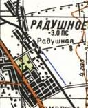 Topographic map of Radushne