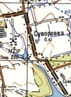 Топографическая карта Суворовки