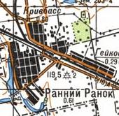 Топографическая карта Ранния Ранка