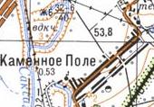 Topographic map of Kamyane Pole