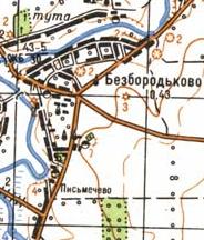 Топографічна карта Безбородькового