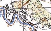 Топографічна карта Вовчанського