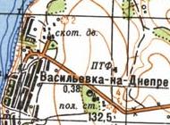 Топографічна карта Василівка-на-Дніпрі