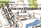 Топографічна карта Новомилорадівки