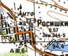 Топографічна карта Росішок