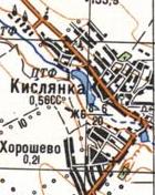 Топографическая карта Кислянки