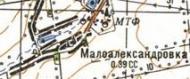 Топографическая карта Малоалександровки