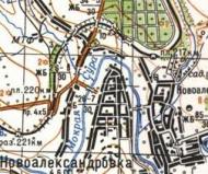 Топографическая карта Новоалександровки