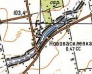 Топографічна карта Нововасилівки
