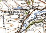 Топографічна карта Старовишневецького