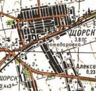 Топографічна карта Щорська