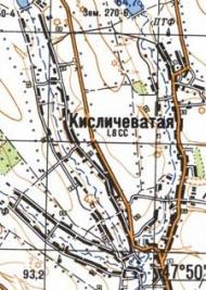 Топографическая карта Кисличеватой