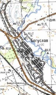 Topographic map of Boguslav