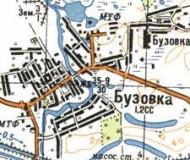 Топографічна карта Бузівки