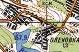 Топографическая карта Оленовки